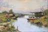 Claudio Pallini, "Sonnenuntergang am Fluss ..."