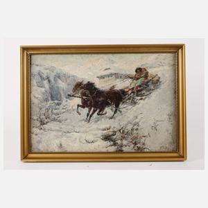 Gustav Prucha, Wilde Schlittenfahrt im Gebirge