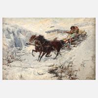 Gustav Prucha, Wilde Schlittenfahrt im Gebirge111