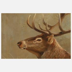 Friedrich Reimann, Hirsche im morgendlichen Dunst