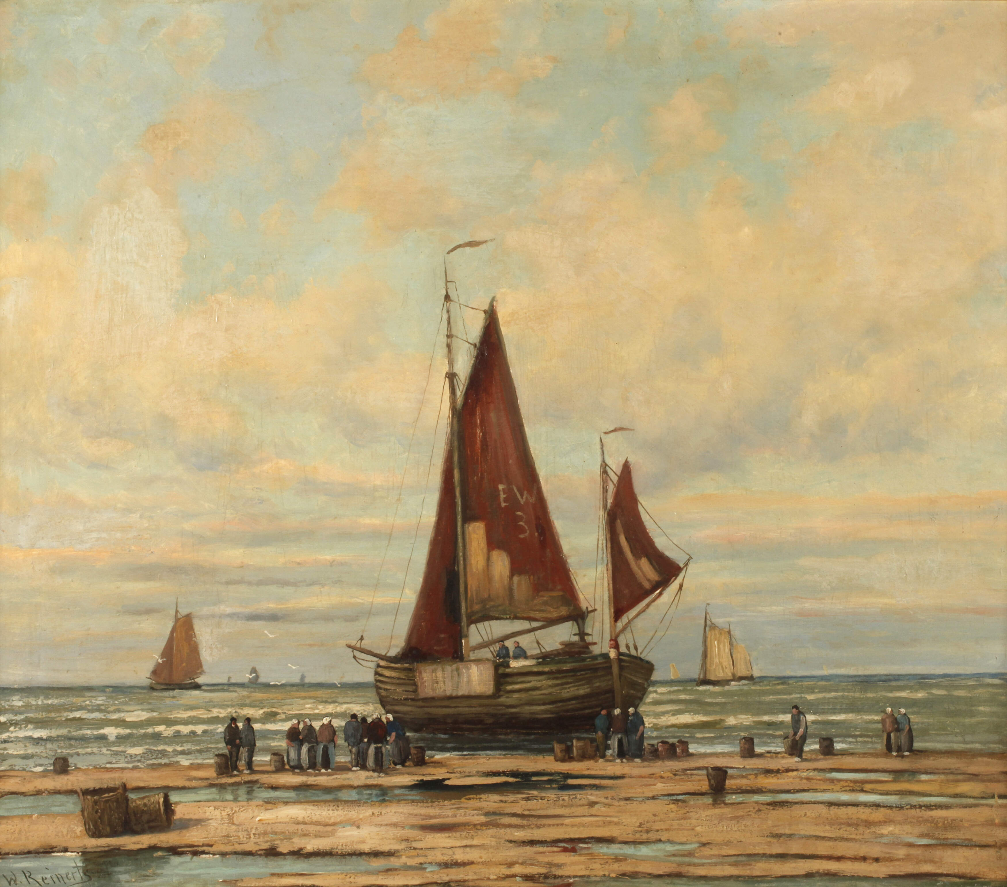 W. Reinert, Fischer an der Küste