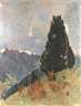 Hans Rich. Heinmann, Baumgruppe vor den Dolomiten