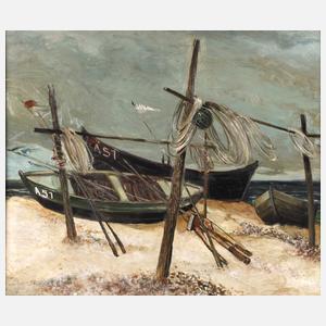 Wilhelm Schmied, "Fischerboote in Ahrenshoop"