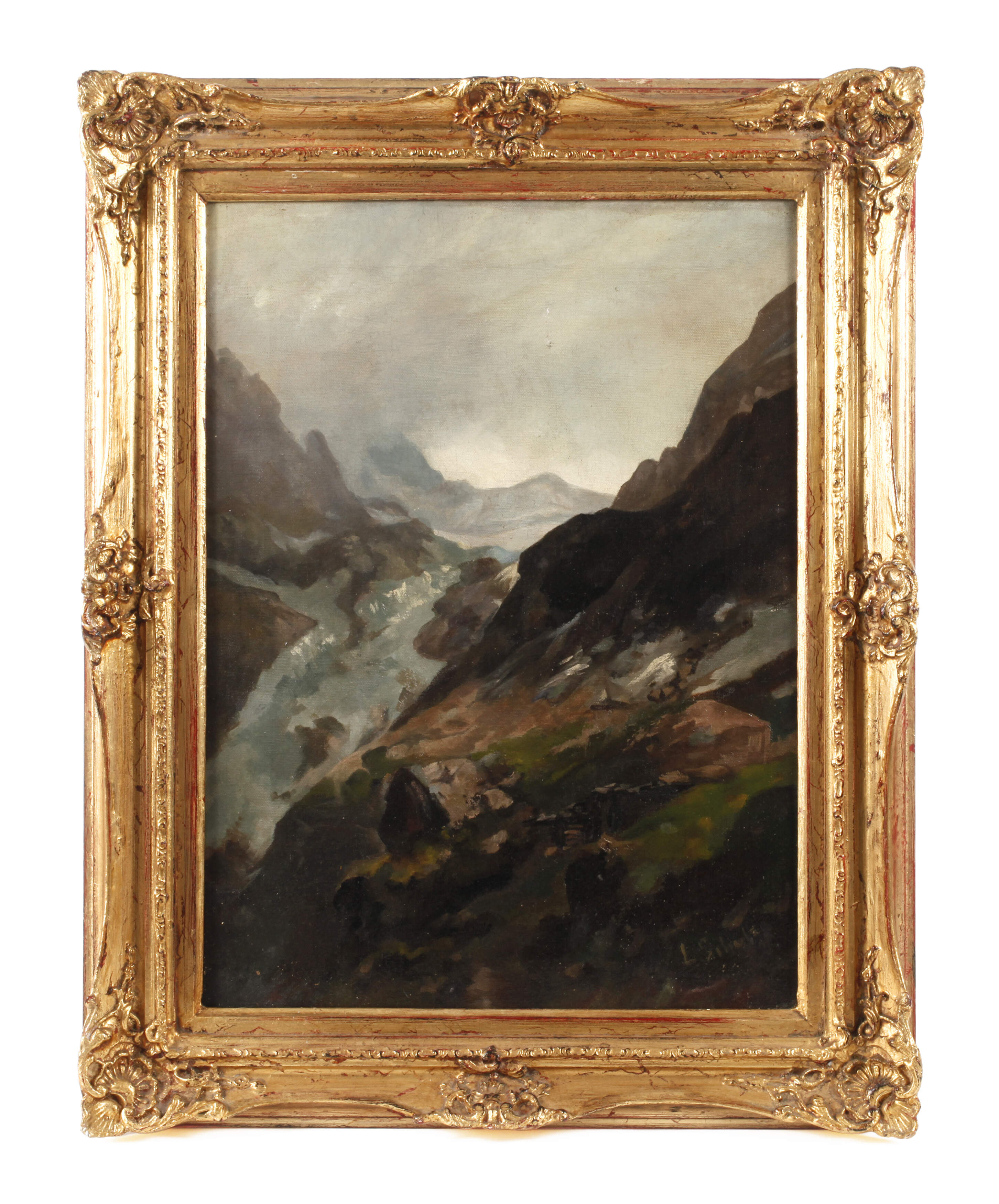 L. Schulz, Dramatische Berglandschaft