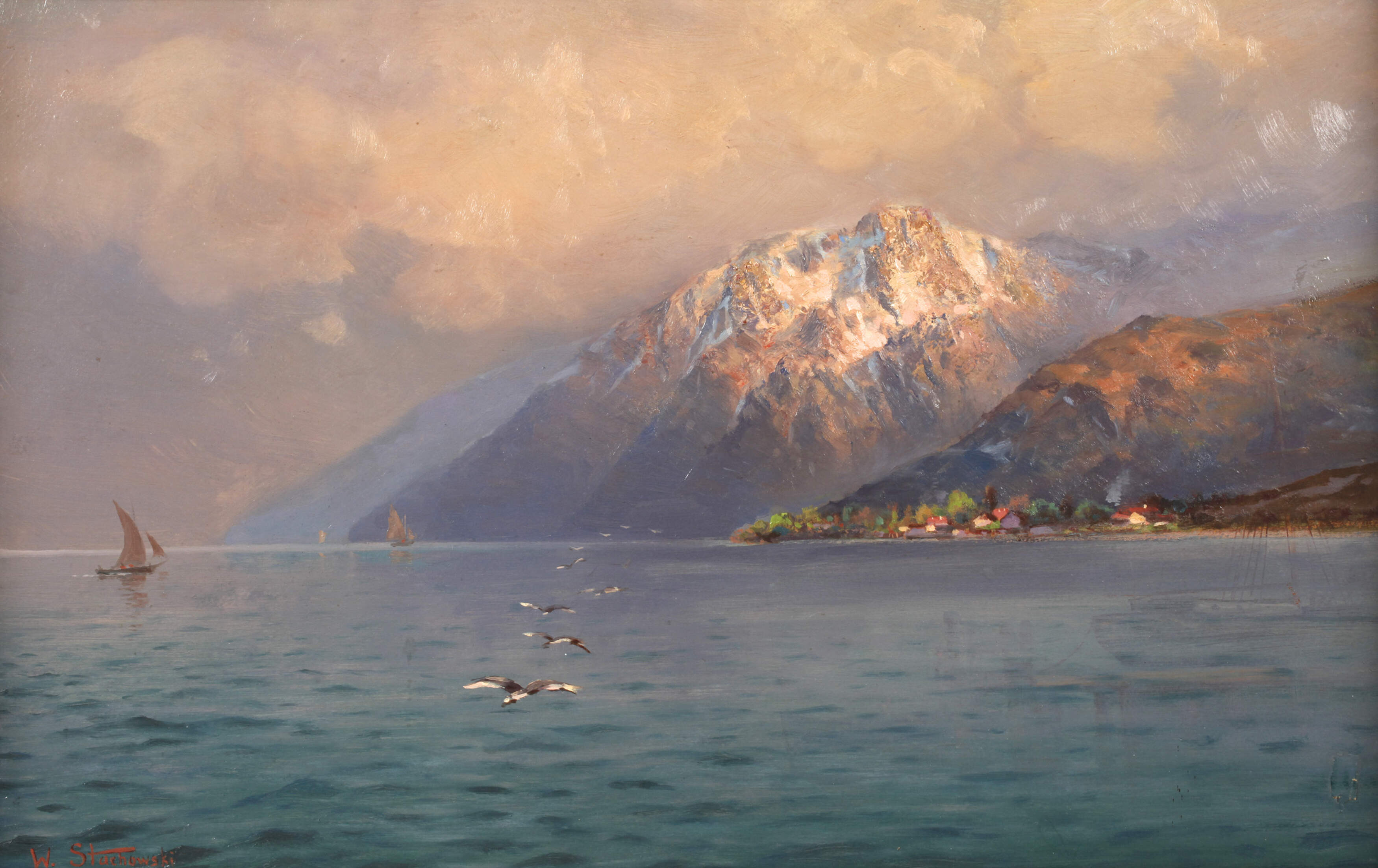 Wladyslaw Stachowski, Küste im Abendlicht
