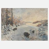 Arthur Steiner, Wildschweine im Winterwald111