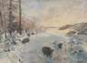 Arthur Steiner, Wildschweine im Winterwald