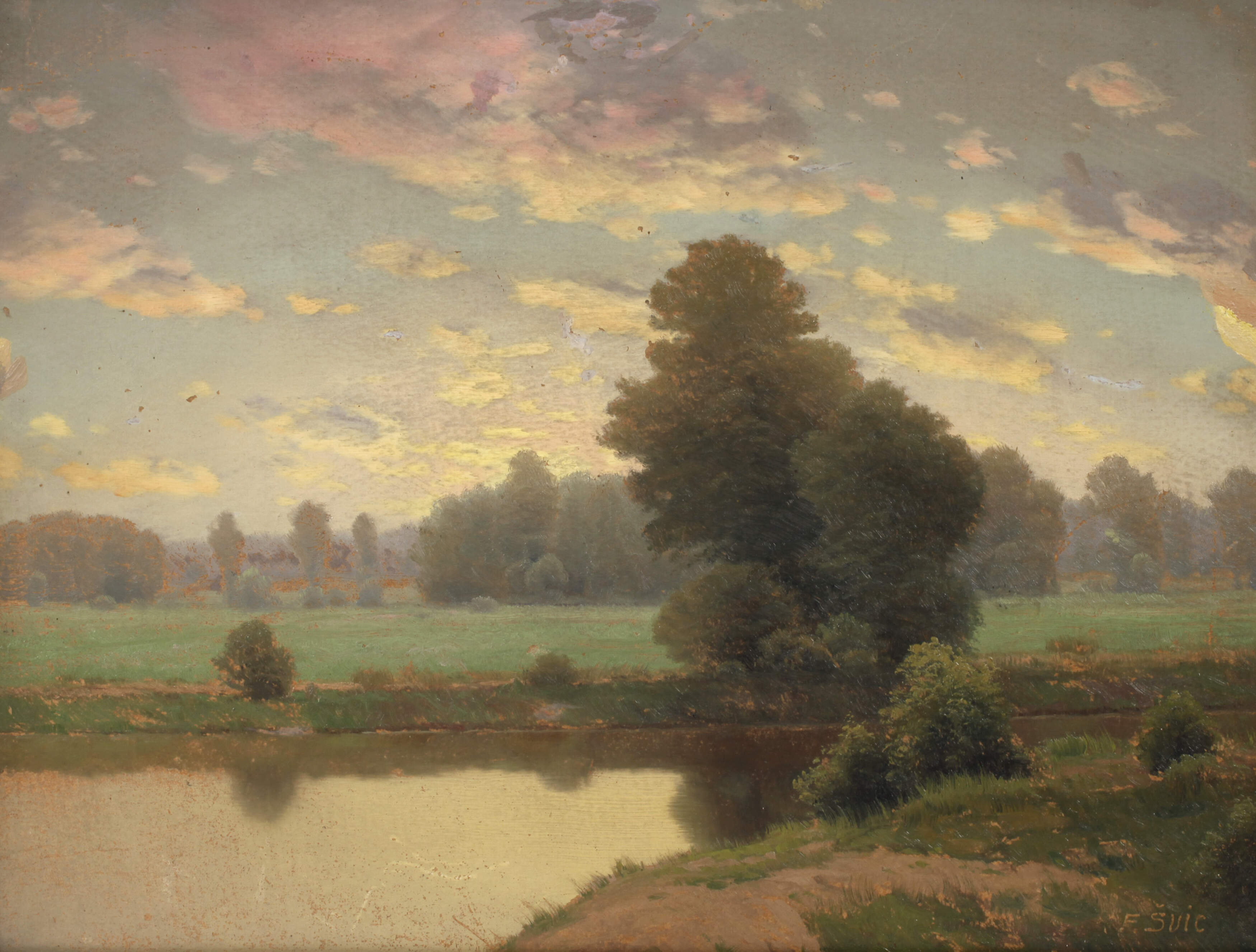 František Švic, Abendstimmung am Fluss