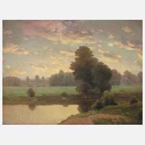 František Švic, Abendstimmung am Fluss