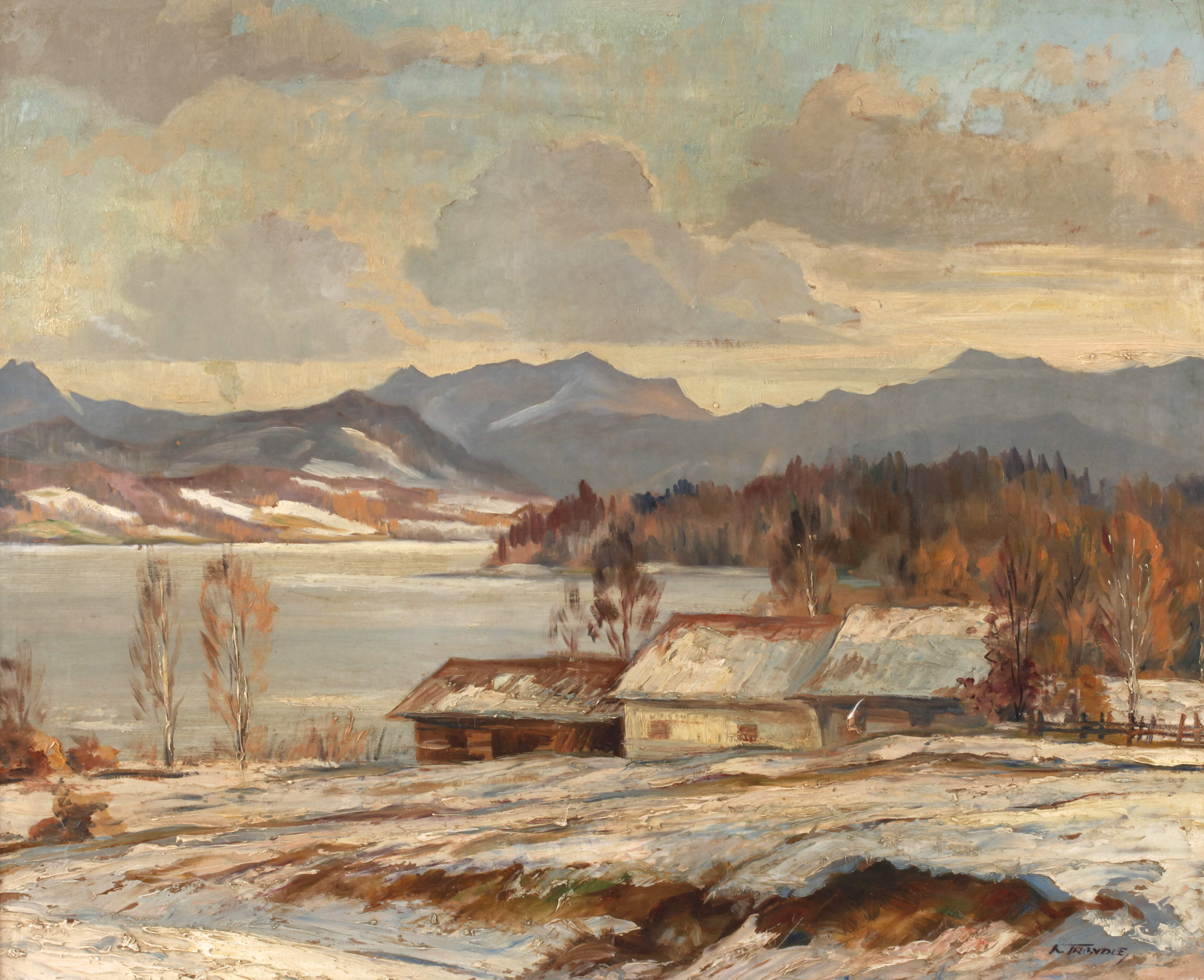 Alfons Tröndle, Winter im Vorgebirge