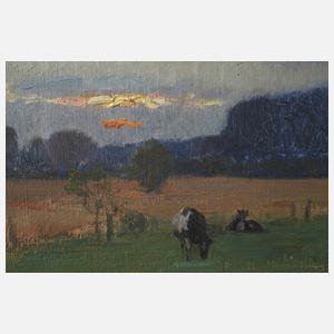 Frederik Vezin, Bukolische Abendlandschaft