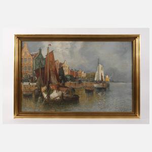 Hans Johann Wagner, Niederländische Hafenansicht