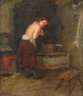 Mädchen bei der Toilette
