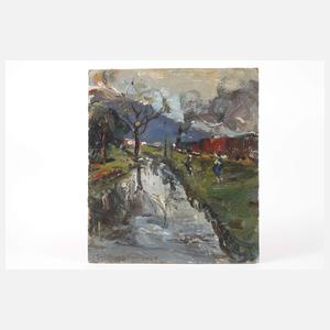 Sommerlandschaft mit Dampfzug