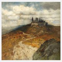 Bergige Landschaft mit Tempelanlage111