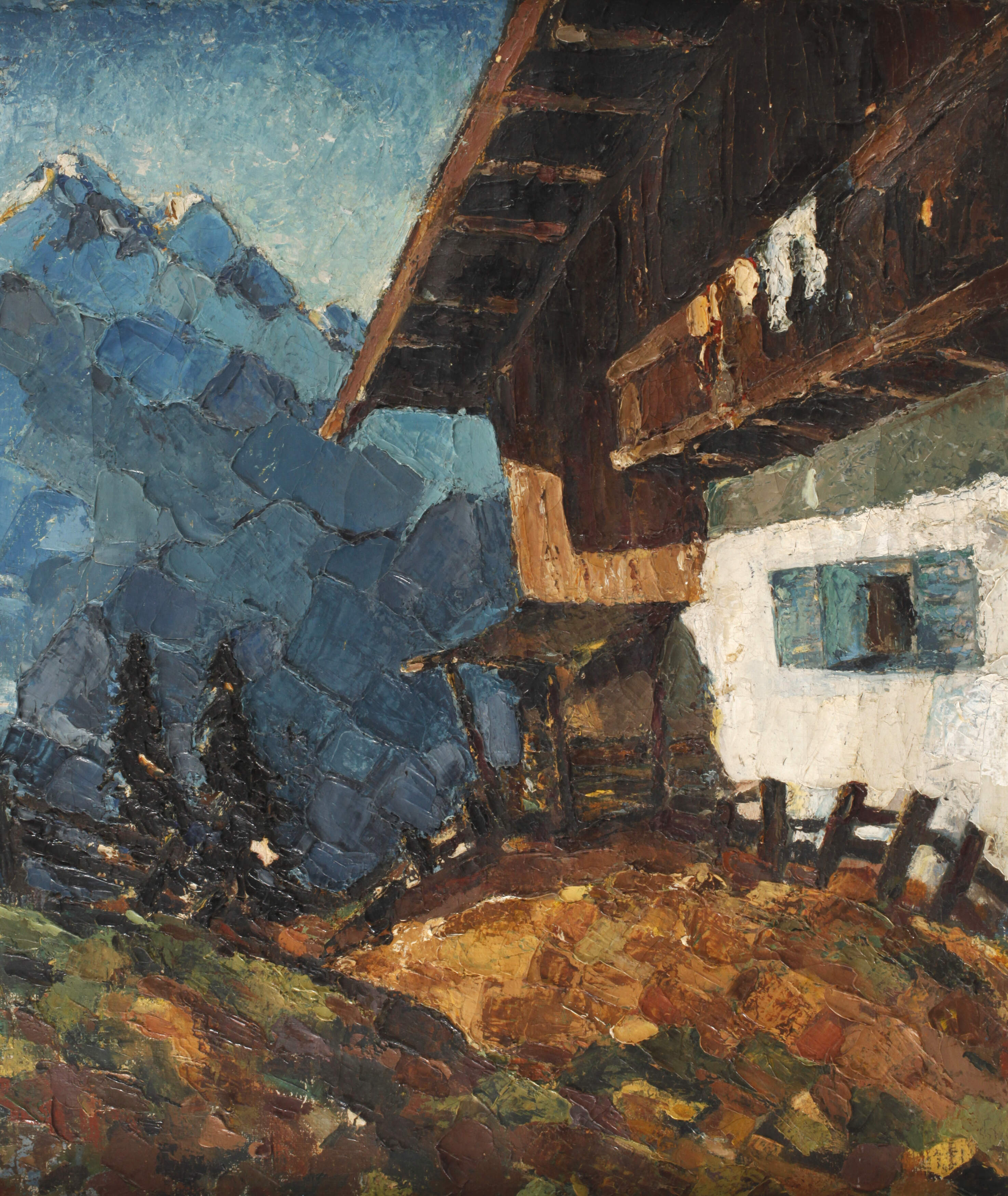 Romantischer Bauernhof im Gebirge