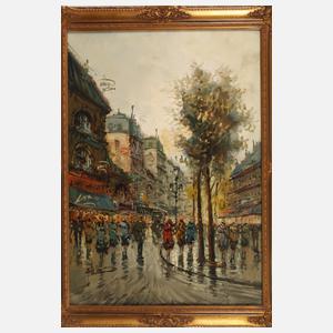 Pariser Straßenszene der Belle Époque