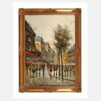 Pariser Straßenszene der Belle Époque111