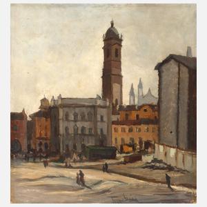 Stadtansicht mit Kirchturm