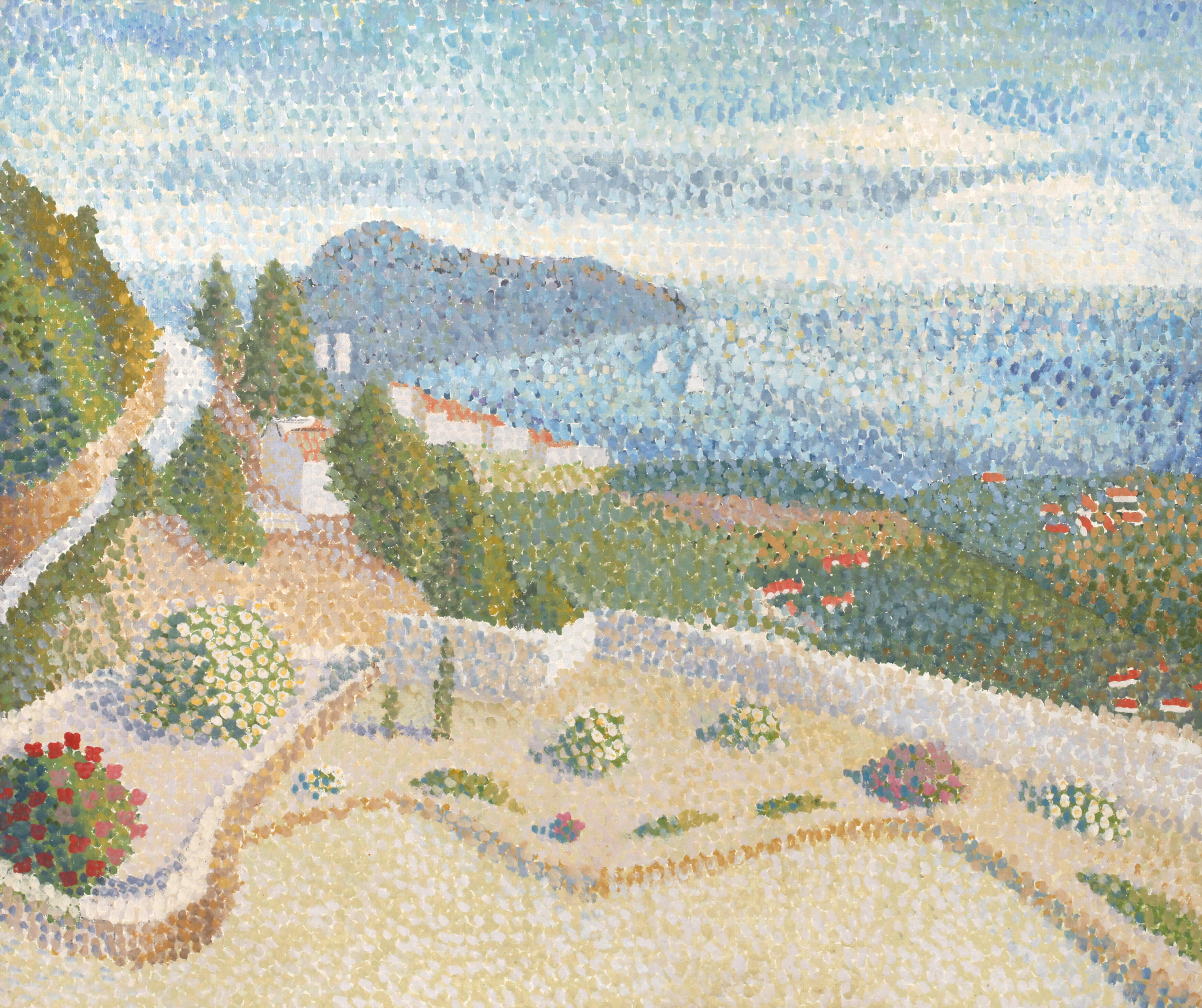 Unbekannter Pointillist, Küstenlandschaft