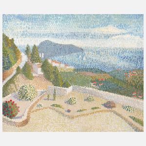 Unbekannter Pointillist, Küstenlandschaft