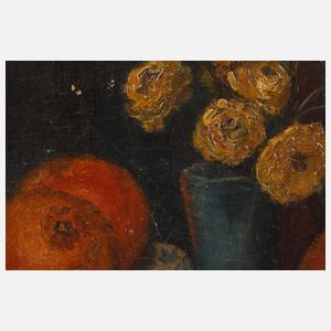 Stillleben mit Blumen und Orangen
