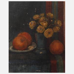 Stillleben mit Blumen und Orangen