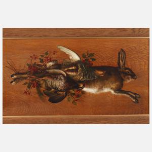Jagdstillleben mit erlegtem Hasen