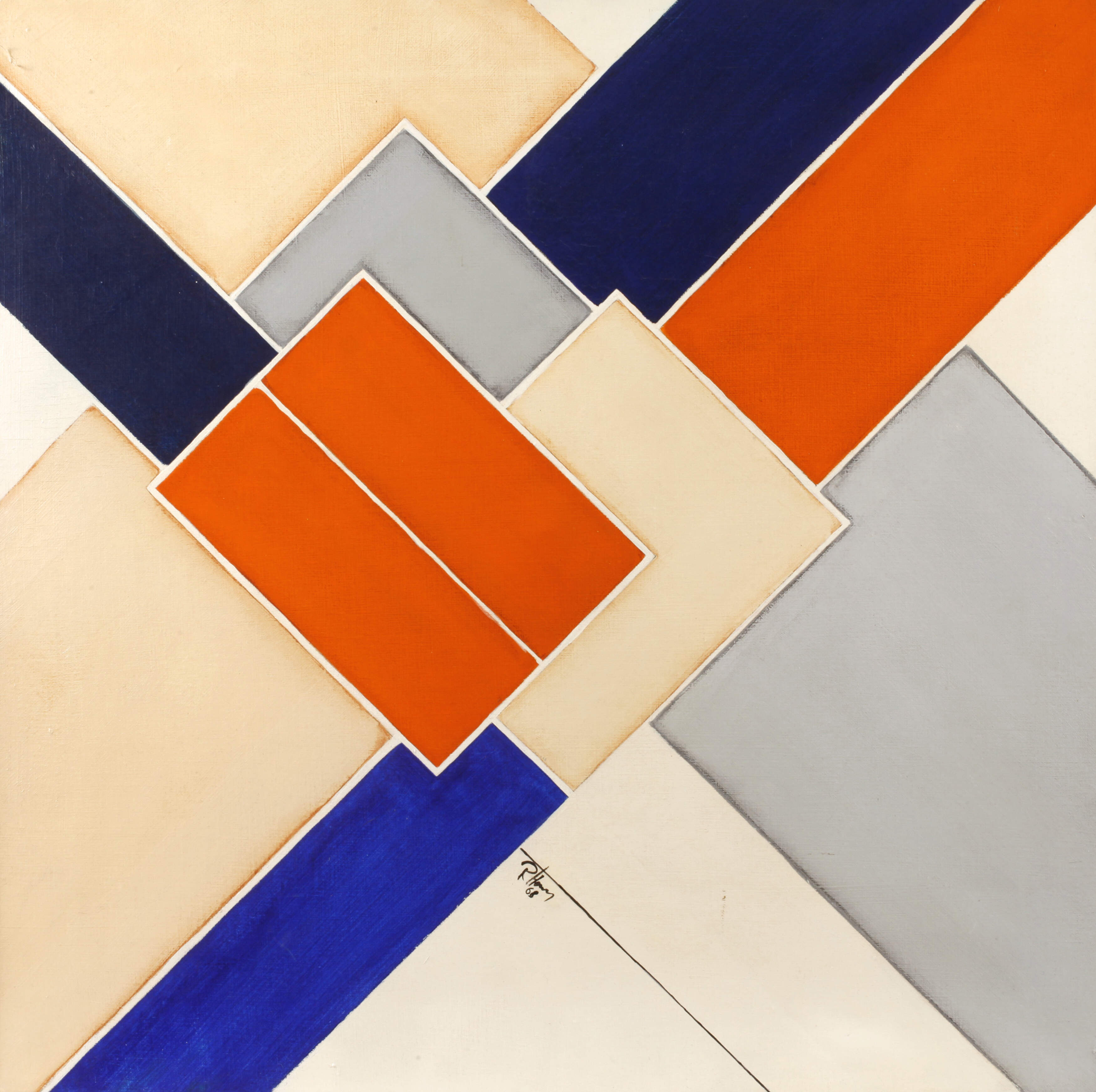 Rolf Hans, "Orange-Blau"