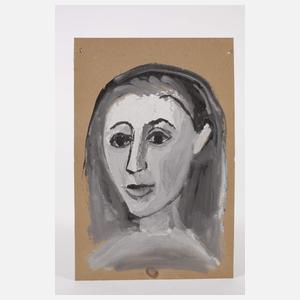 A. R. Penck, attr., Frauenportrait nach links