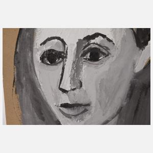 A. R. Penck, attr., Frauenportrait nach links