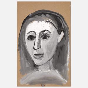 A. R. Penck, attr., Frauenportrait nach links