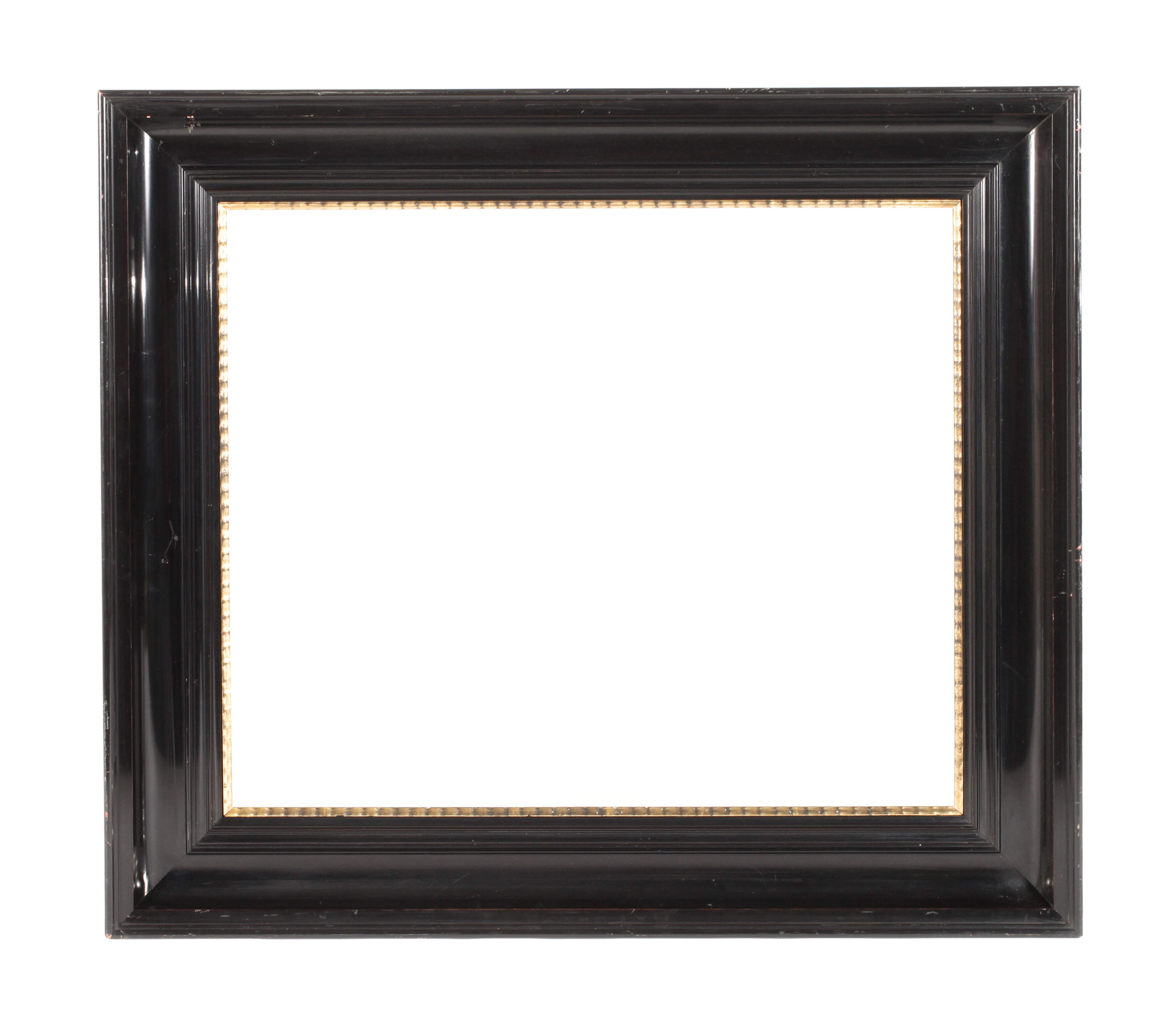 Breite schwarze Lackleiste mit Goldinlay