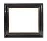 Breite schwarze Lackleiste mit Goldinlay