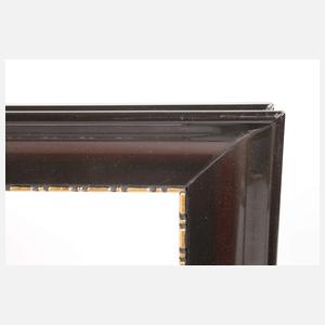 Schwarze Lackleiste mit Goldinlay