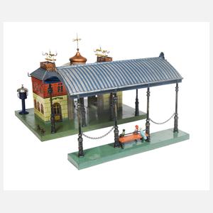 Märklin Central-Bahnhof mit Seitenhalle, Spur 1