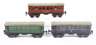 3 Eisenbahnwagen mit Inneneinrichtung, Märklin Spur 0