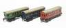 3 Eisenbahnwagen mit Inneneinrichtung, Märklin Spur 0
