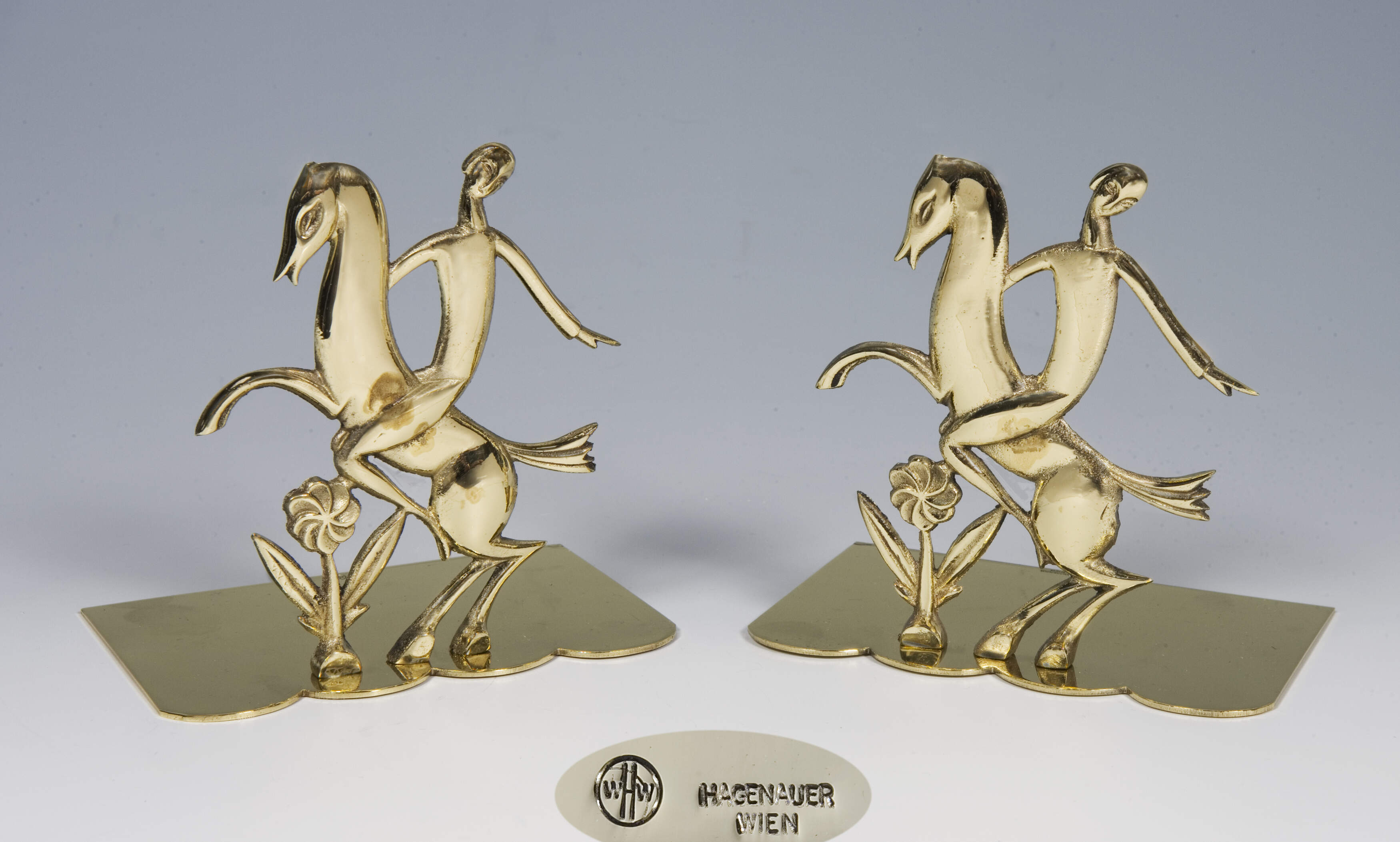 Hagenauer Werkstätten, Wien "Paar Art déco-Buchstützen"