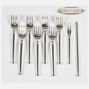 9-teiliges Design-Besteck, Entwurf von Josef Hoffmann