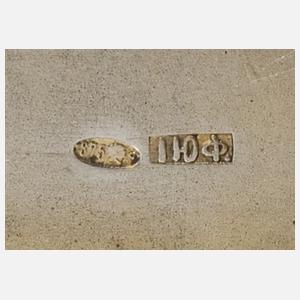 Russisches Silber-Etui mit Pferde-Relief
