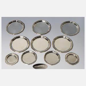 10 Silber-Untersetzer, Wilkens & Söhne, Hemelingen
