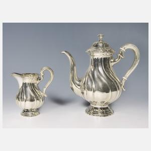 Silber-Kaffeekanne, Milchkännchen, Bruckmann & Söhne, Heilbronn