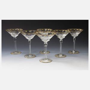 6 Champagnerschalen, Ludwig Moser & Söhne, Karlsbad