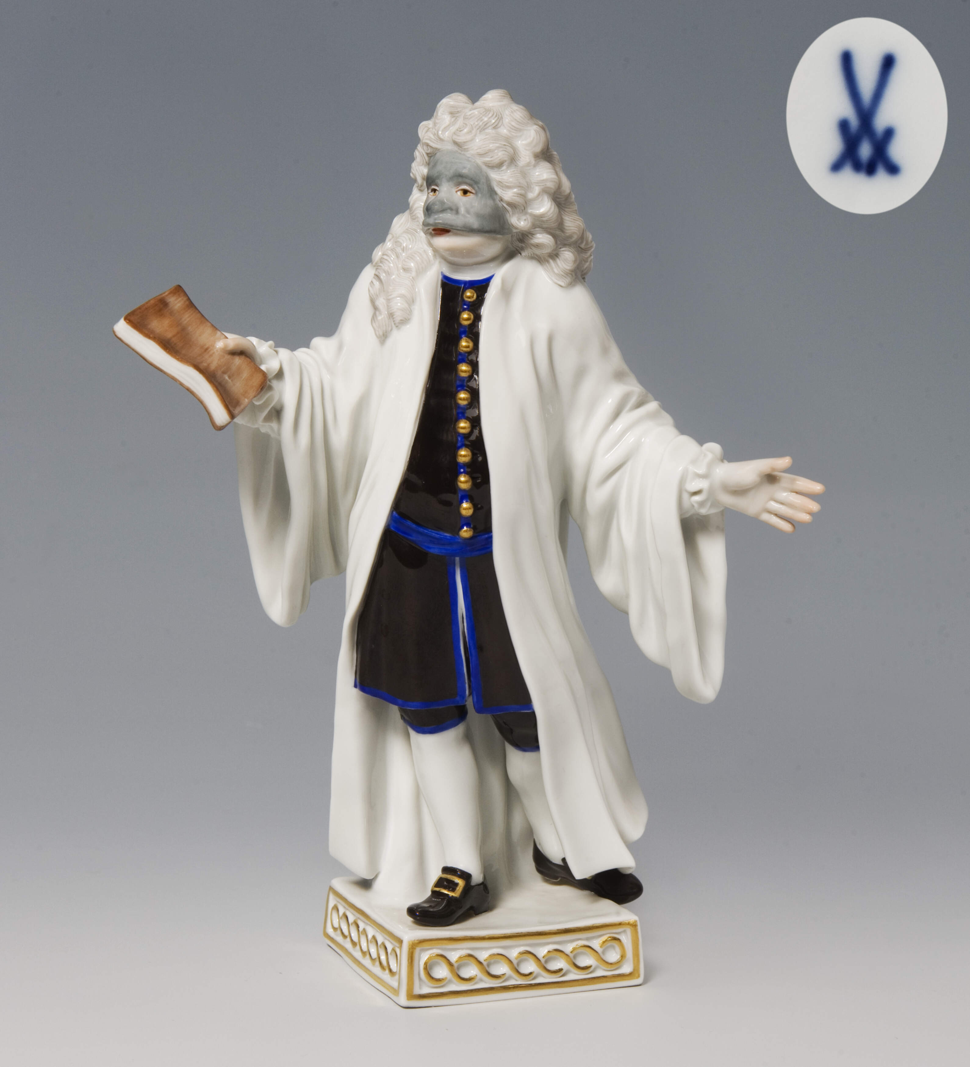 Meissen, "Advokato" aus der Commedia dell'arte