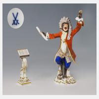 Meissen, Figur der Affenkapelle "Dirigent mit Notenpult"111