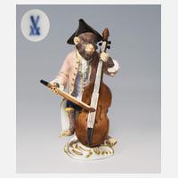 Meissen, Figur der Affenkapelle "Bassgeiger"111