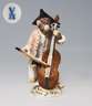 Meissen, Figur der Affenkapelle "Bassgeiger"