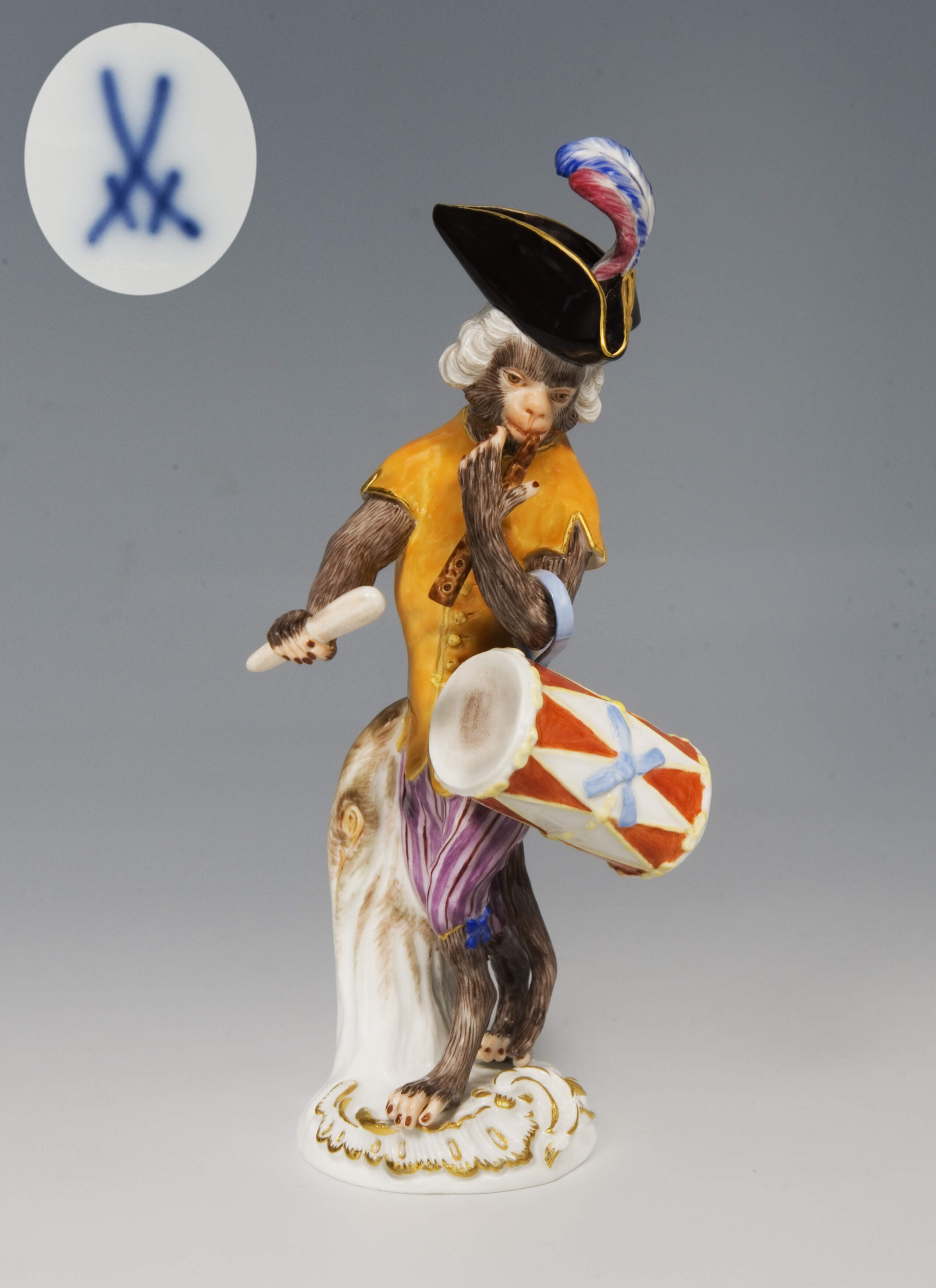 Meissen, Figur der Affenkapelle "Trommler"