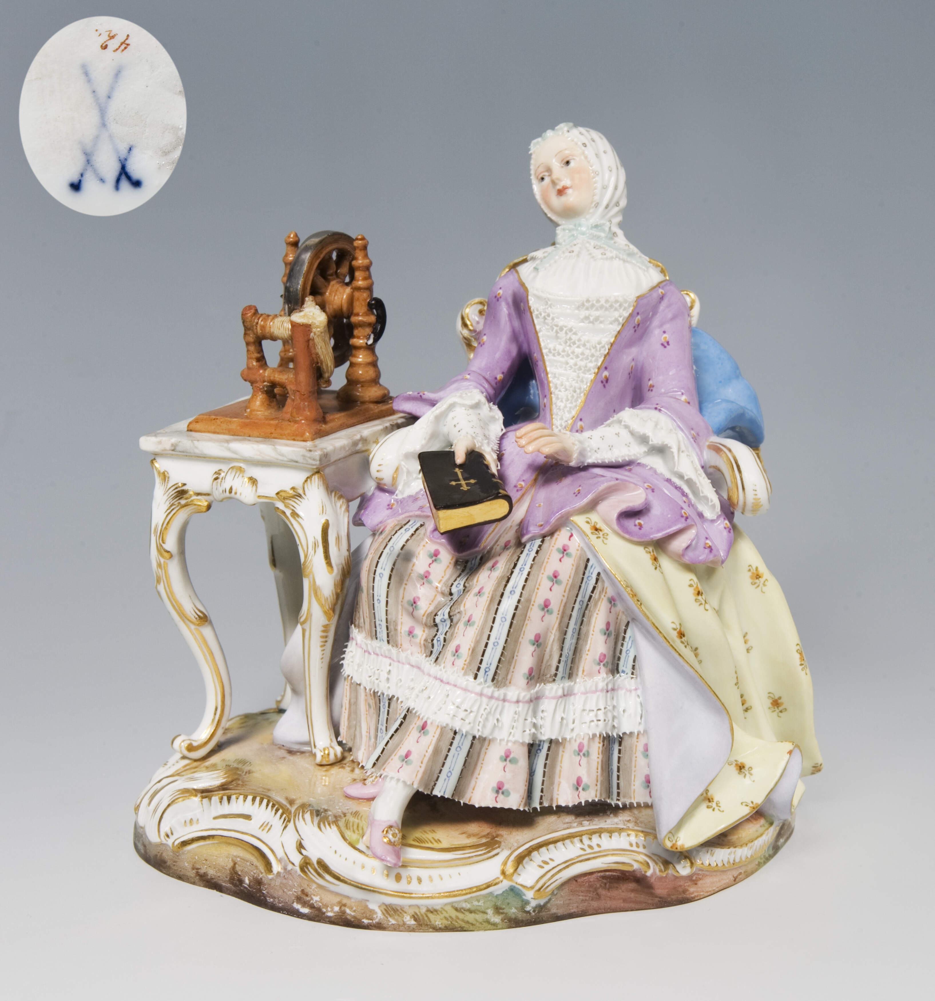 Meissen, "Mädchen am Spinnrad"